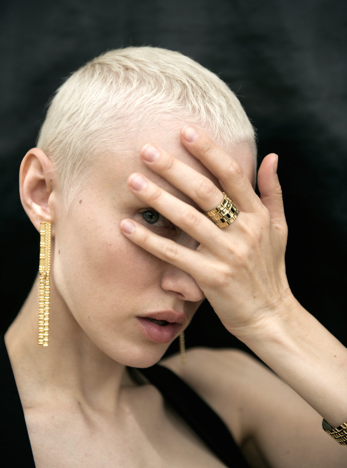 Boucles d'oreilles dorées - Mlle