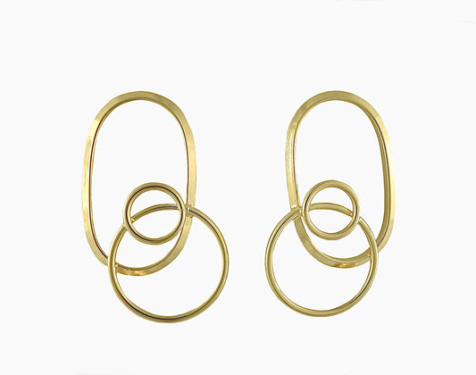 Boucle d'oreilles dorées et design - Jude