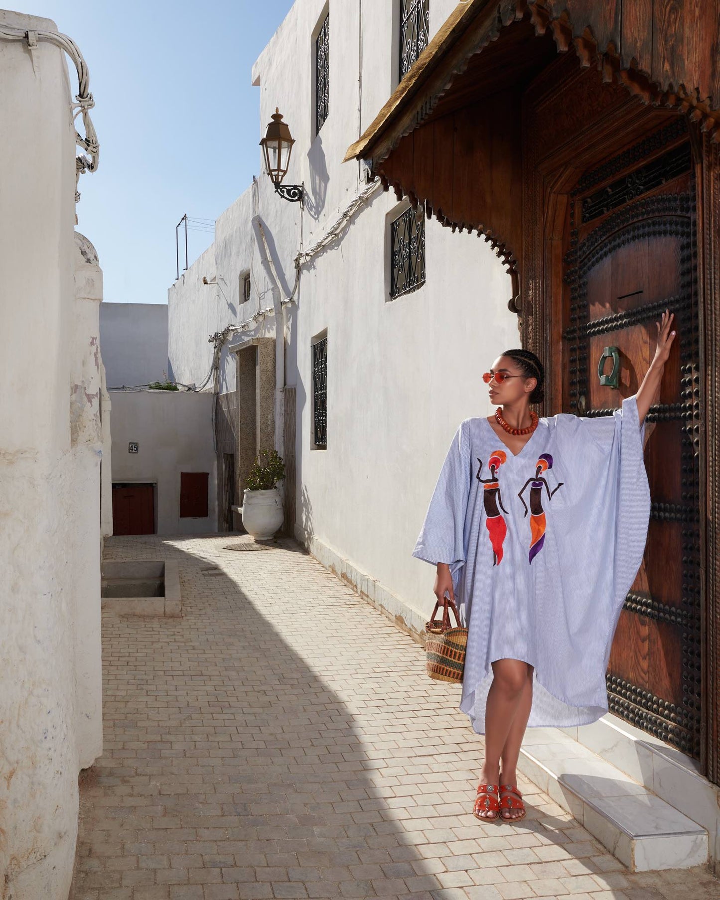 Robe évasée en coton