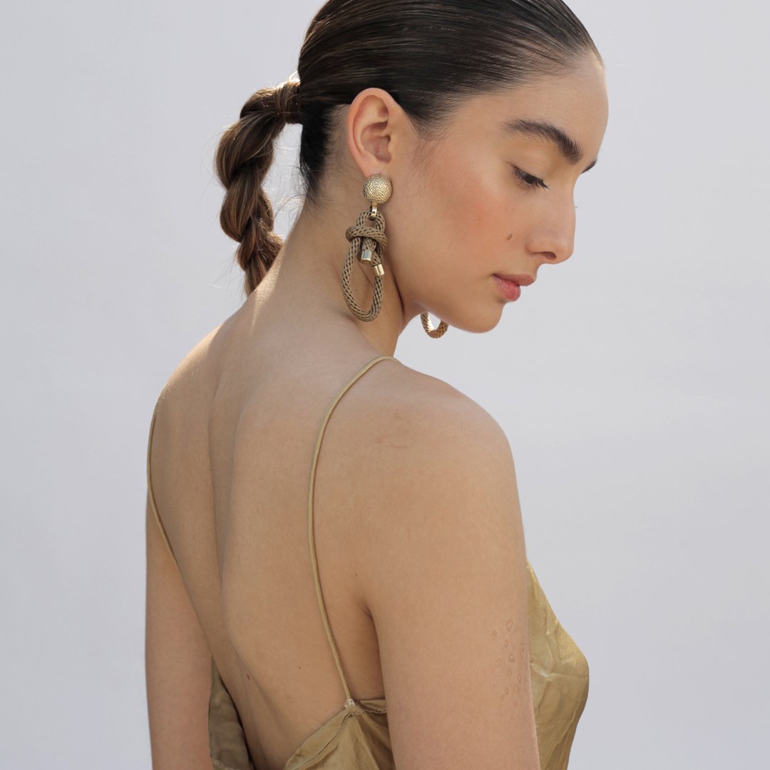 Boucles d'oreilles en corde -Shimenawa