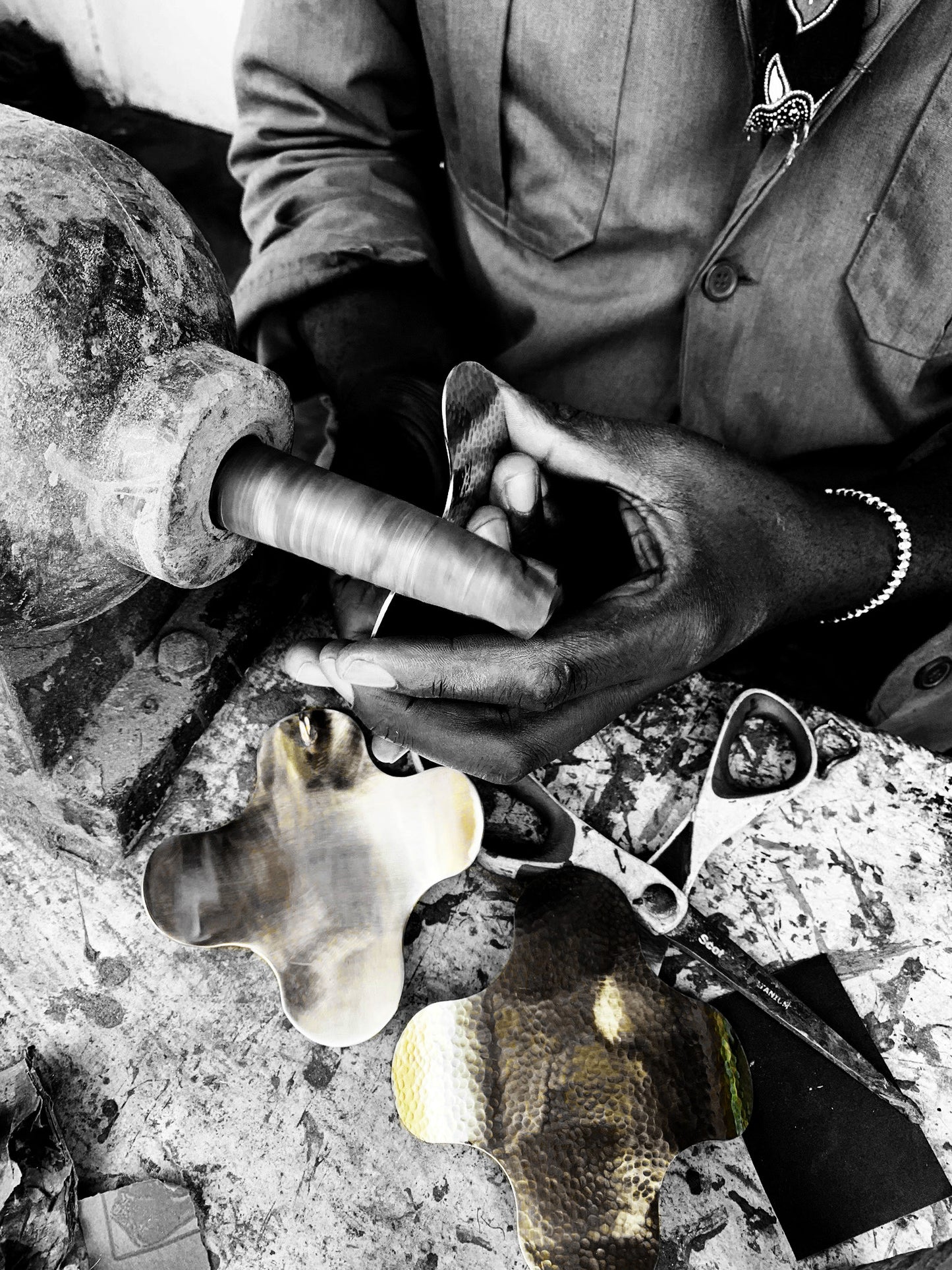 Bracelet ethnique en bronze - Layla