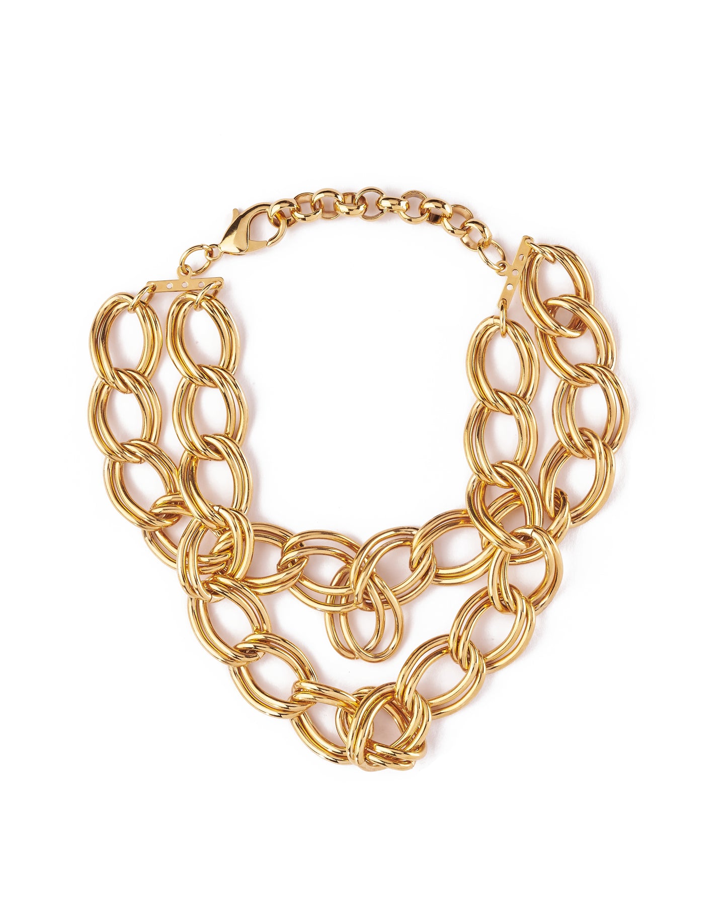 Double golden necklace - Rives 