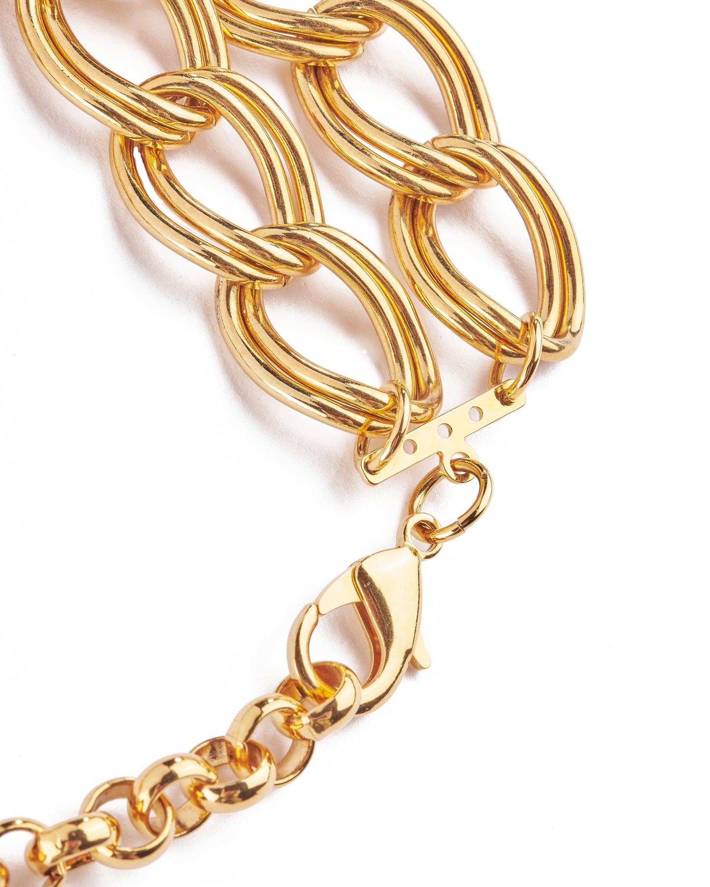 Double golden necklace - Rives 