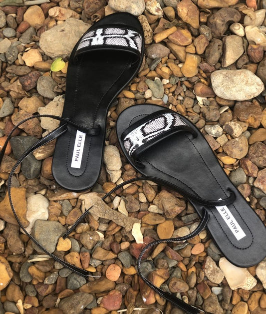 Leather sandals - Ezi snake